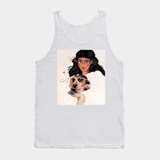 Girl and dog Tank Top